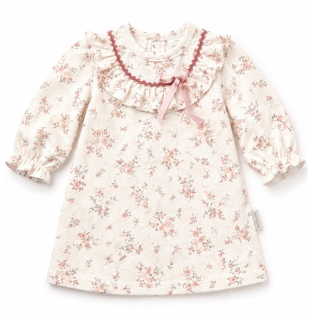Shabby Chic Baby Girl 9-12M Floral Ruffle Blouse Cottagecore Coquette Prairie